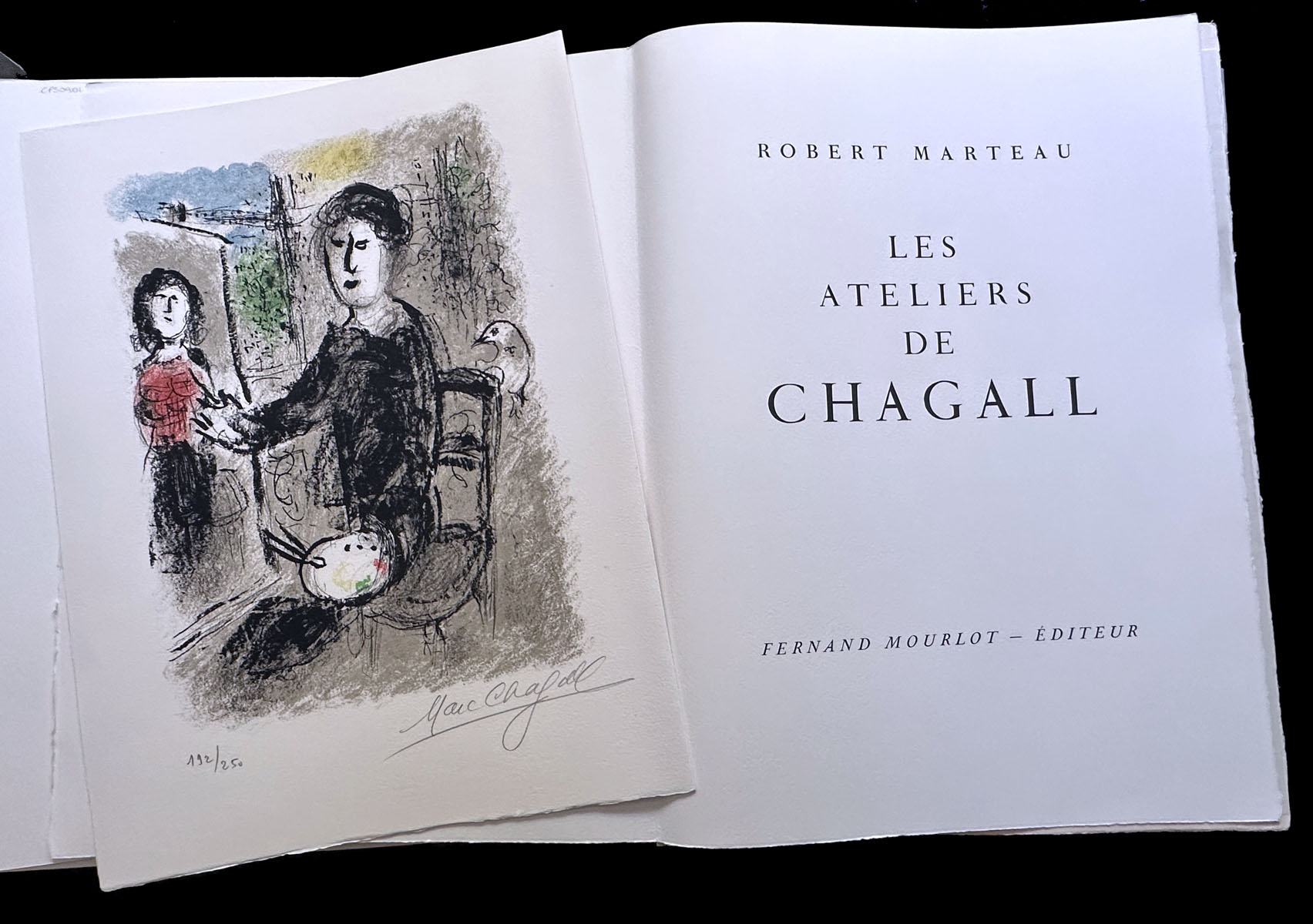 Chagall, Marc. Les Ateliers de Chagall. With a signed lithograph by Chagall.